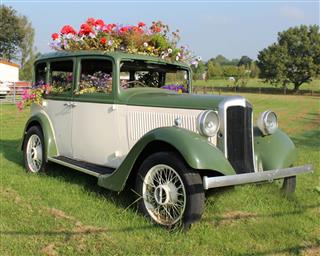 Vintage Car With Flowers