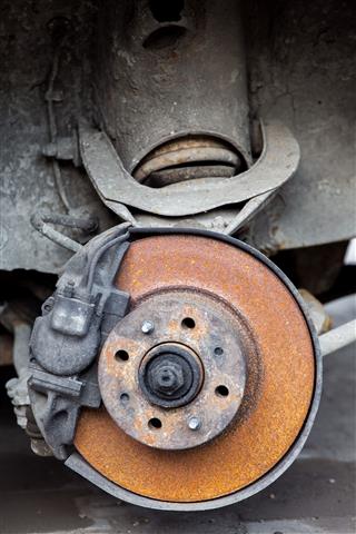 Old Rusty Car Brakes