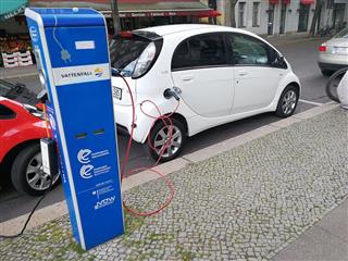 Electric Vehicle Being Charged