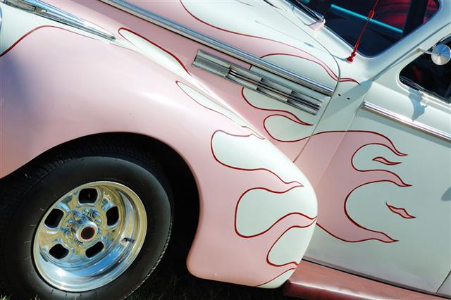 Pink And White Street Rod