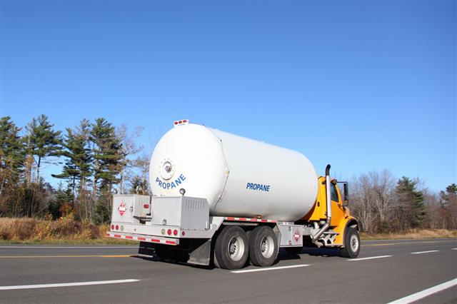 Tanker Truck Driving On The Road
