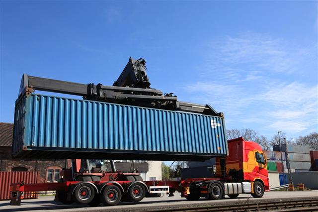 Truck With Cargo Container