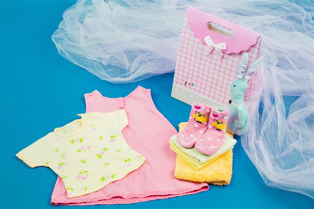 The Baby Clothes With A Gift Box