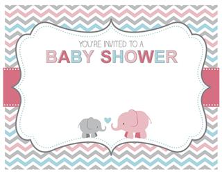 Elephant Baby Shower Invitation