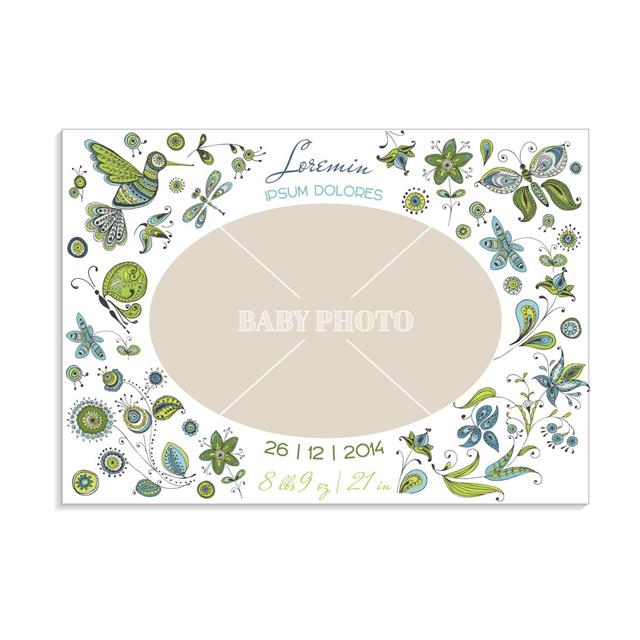 Baby Arrival Card with Photo Frame