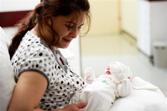 Newborn and Mother in hospital