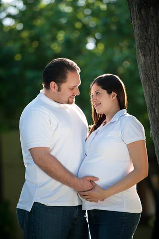 Couple in love expecting a baby