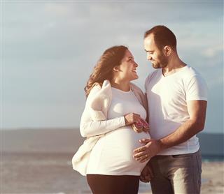 Young couple expecting a new baby