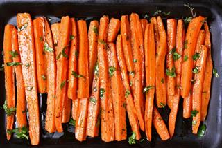 Roasted Carrots With Green Herbs