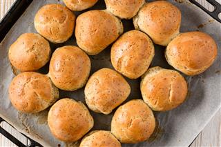 Bread Buns With Poppy Seeds