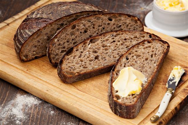 Homemade Sourdough Bread And Butter