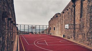 Old Roof Top Basketball Court