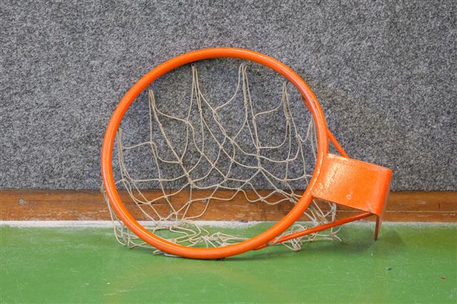 Old Basketball Hoop With Net