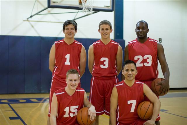 Group Of Basketball Players