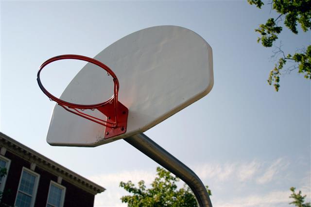 Basketball Hoop On Playground
