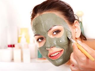 Clay Facial Mask In Beauty Spa