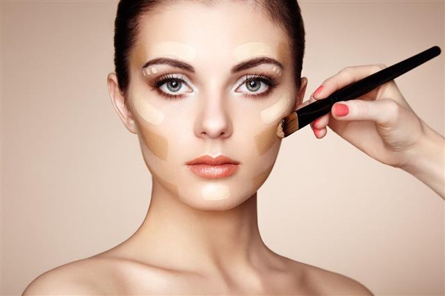 Makeup Artist Applies Skintone
