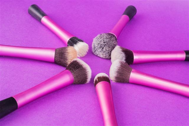 Circle Of Makeup Brushes