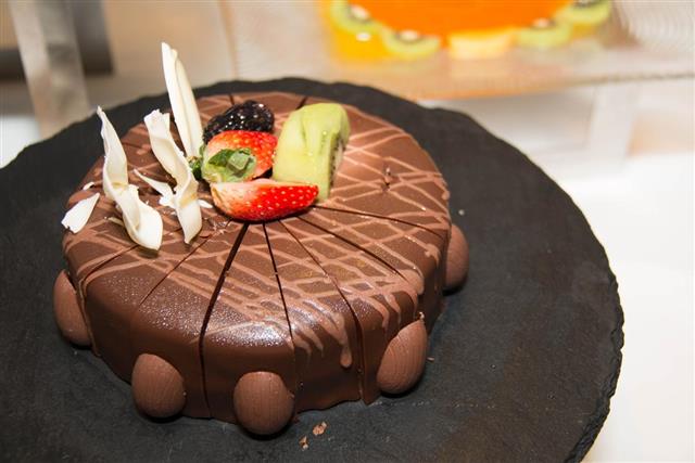 Triple layer chocolate cake