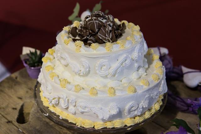 Twisted whipped cream and chocolate event of marriage