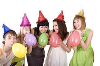 Group of teenager celebrate birthday