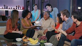 Birthday Celebration for Senior African-American Man
