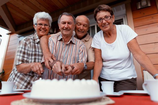 Seniors celebrating 70 birthday