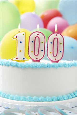 Cake Celebrating 100th Birthday