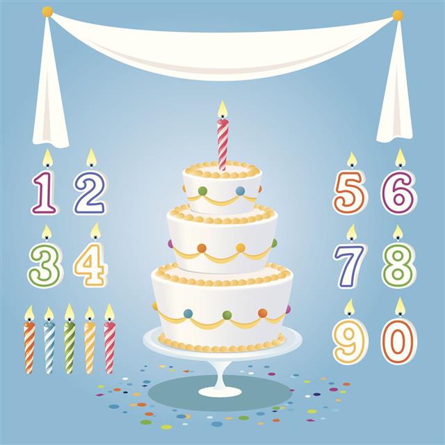 Cartoon Birthday Cake Candles