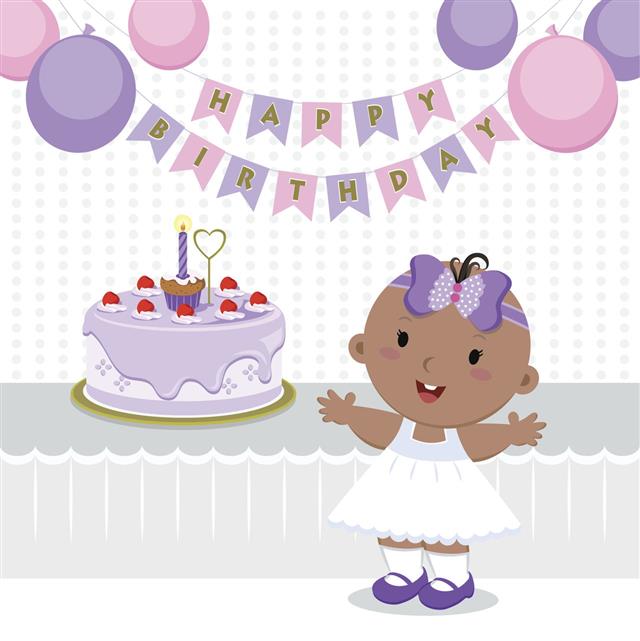 Cute Baby Girl Birthday Party