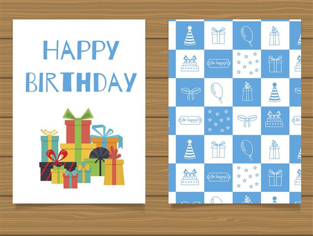 Happy Birthday Lettering Greeting Card