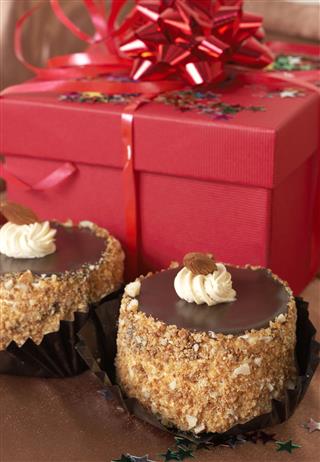 Miniature Chocolate Cakes And Gifts