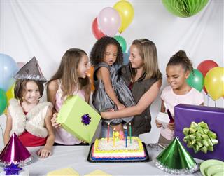 Group Of Children At Birthday Party