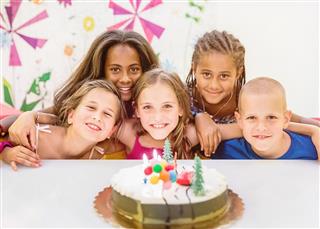 Happy Birthday, Kids Celebrating Party