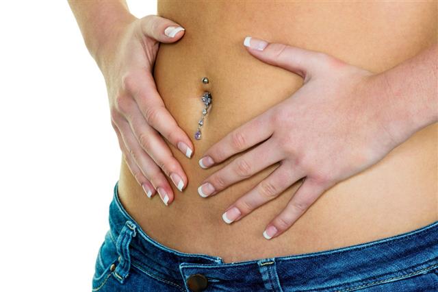 Woman Hands On Belly