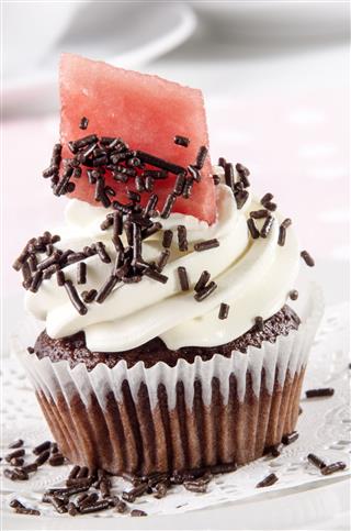 Fruity Cupcake With Blackberry