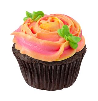 Cupcake With Rose Shaped Frosting