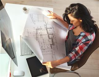 Architect Working At Home