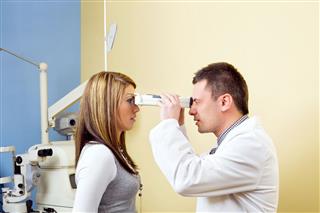 Optometrist Eye Exam Tonometer