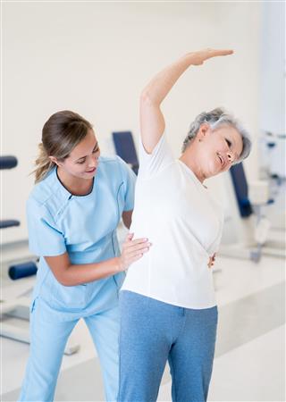 Senior Woman In Physiotherapy