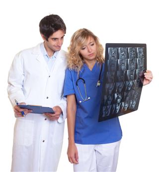Medical Team Examining A X Ray