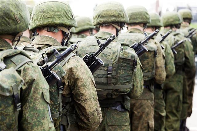 Military Uniform Soldier Row