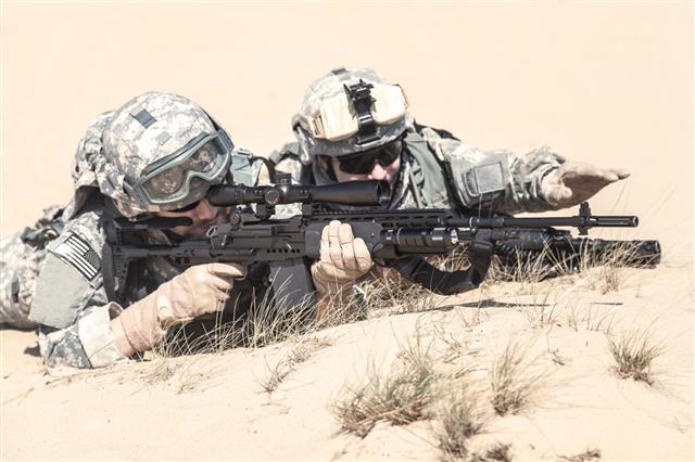 Infantrymen In Action