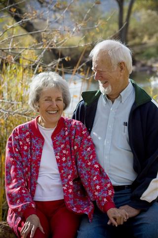 Elderly Couple In Love