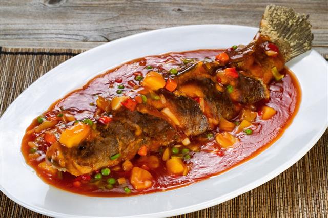 Fried Whole Fish In Sauce