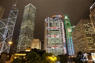 Night Scene Of Hong Kong Central