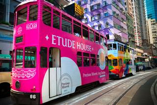 City Tram In Hong Kong