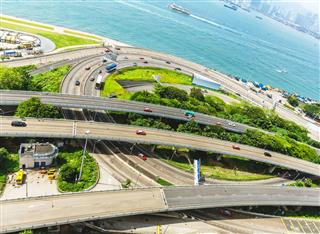 Highway Intersection In Hong Kong