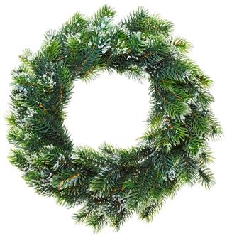Christmas Wreath Isolated On White