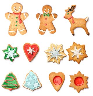 Christmas Gingerbread Cookies Collection Set